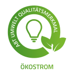 Ökostrom Zertifizierung Logo grün