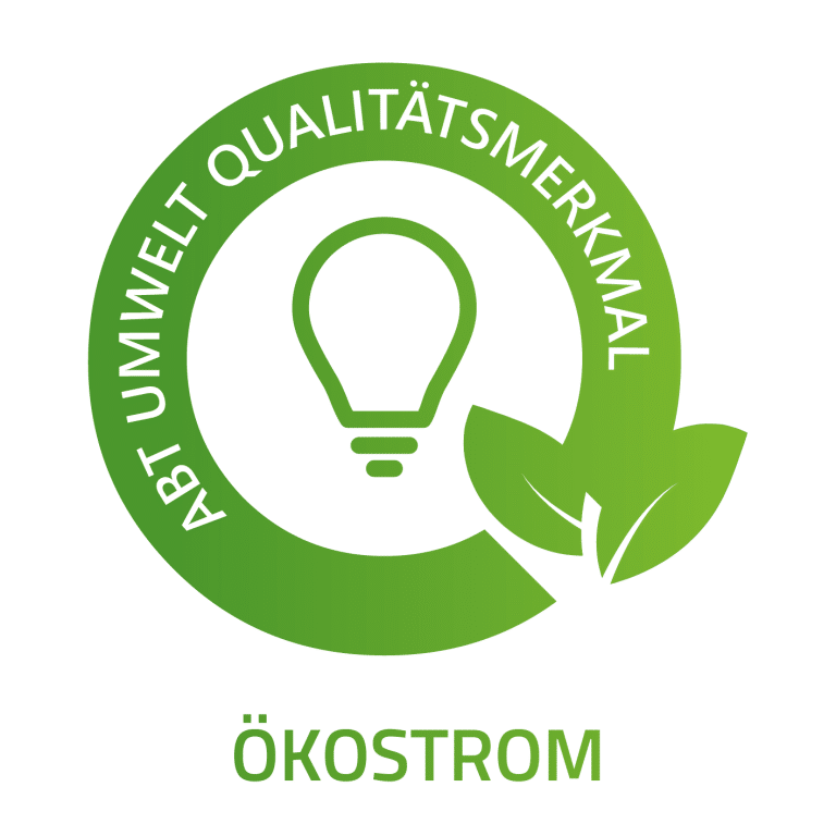 Ökostrom Zertifizierung Logo grün