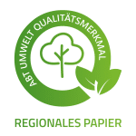 Regionales Papier Zertifizierung Logo grün