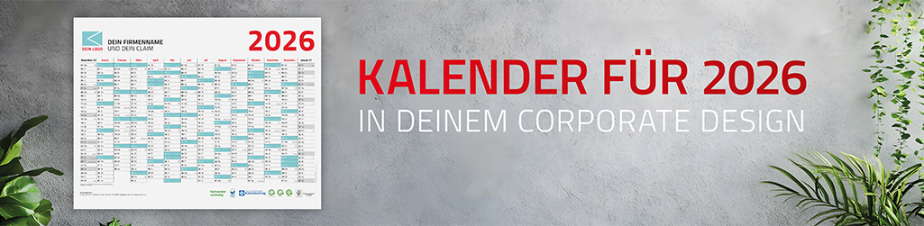 individuelle Wandkalender mit Firmenbranding