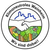 Logo Klimaneutrales Weinheim 2040, Wir sind dabei!